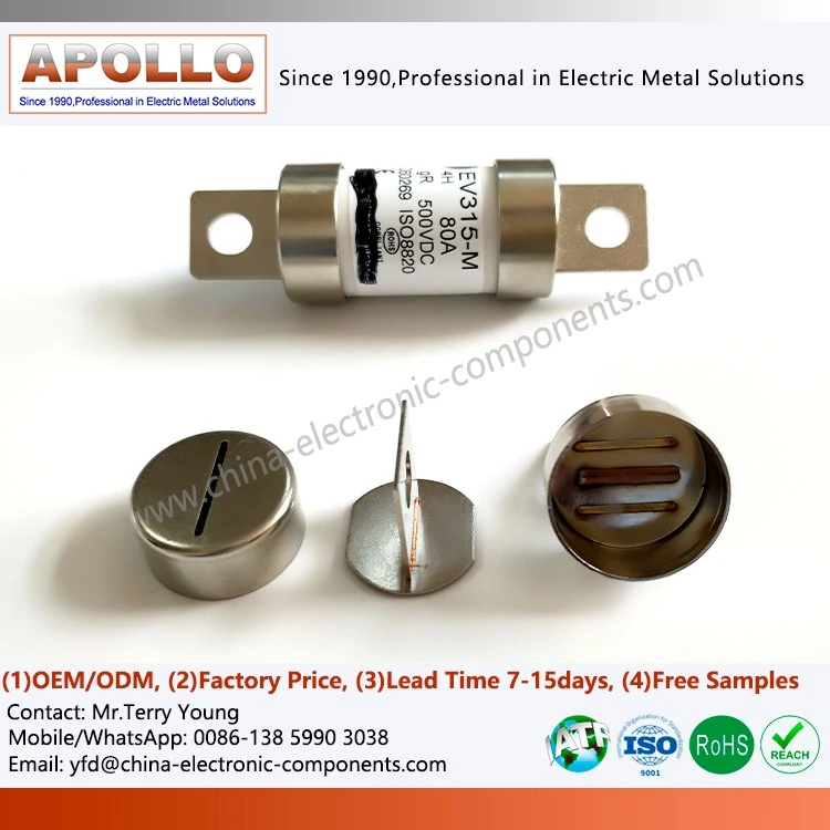 Cap and Contact for Electric Vehicle (EV) Fuses