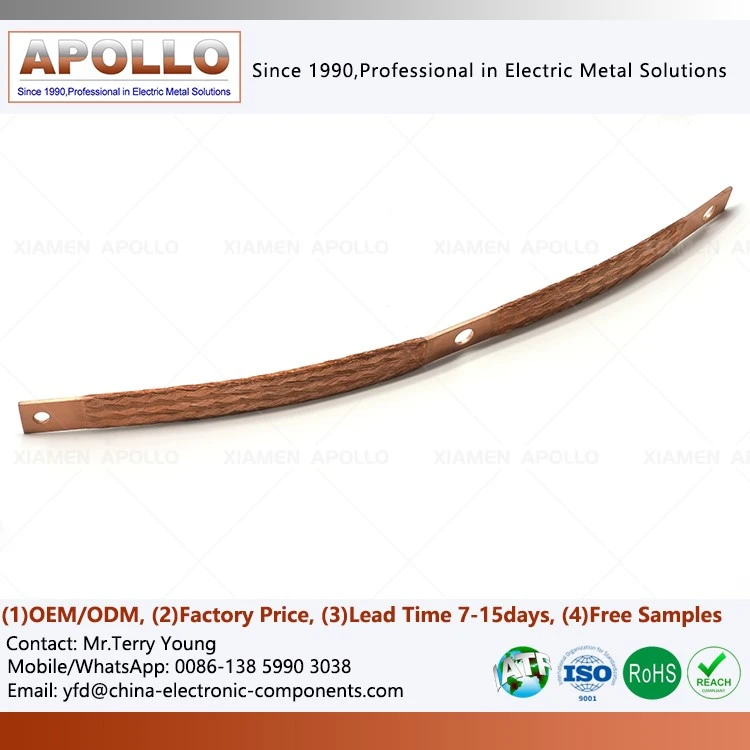 Flexible copper braided connectors Flexible copper braided connectors
