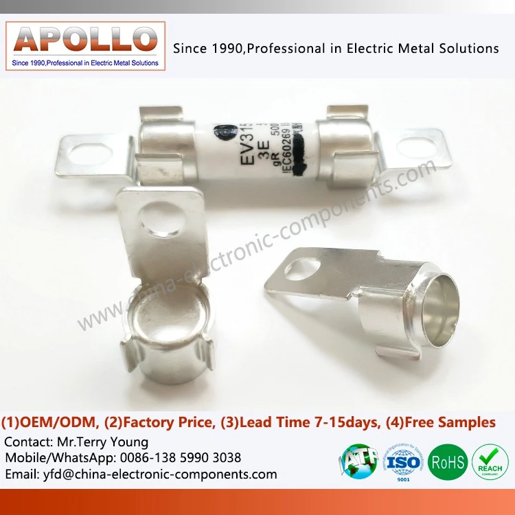 Fuse Cap Contact Joined by Tin Brazing