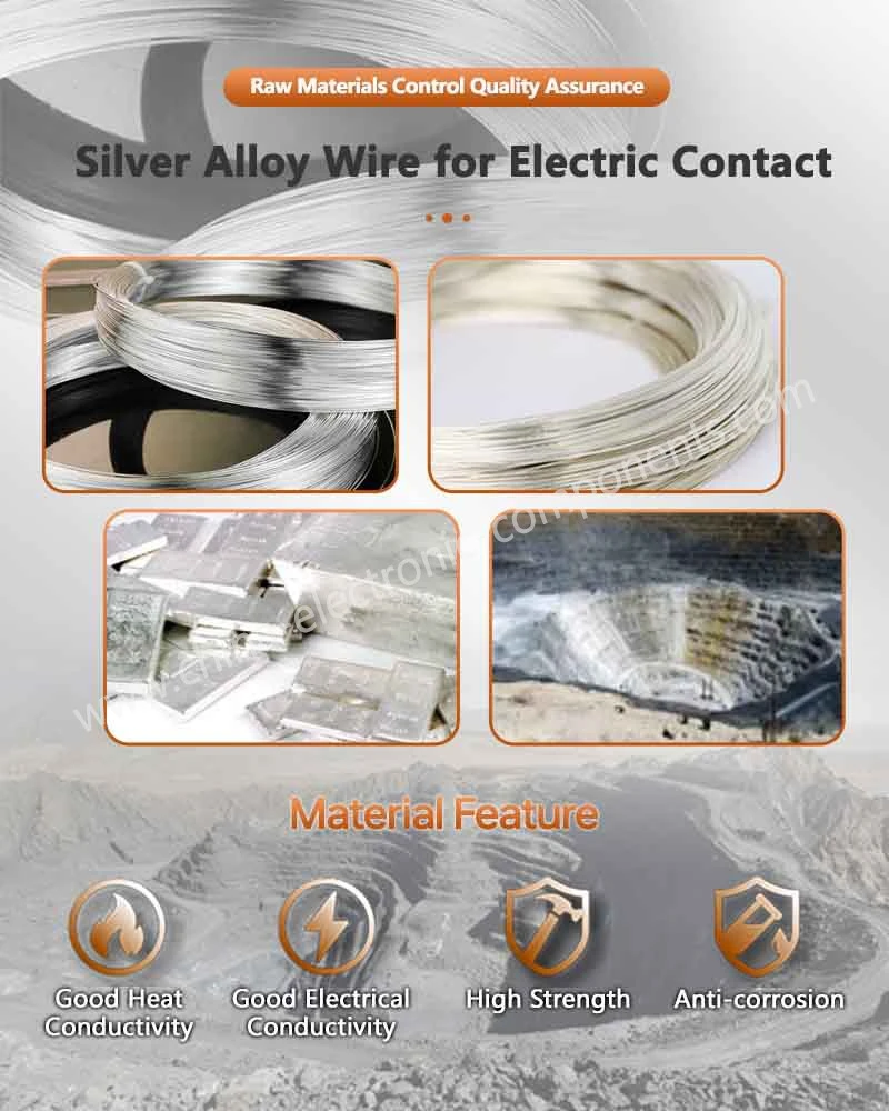 Silver Alloy Raw Material for Silver Brazed Contacts Silver Alloy Raw Material for Silver Brazed Contacts