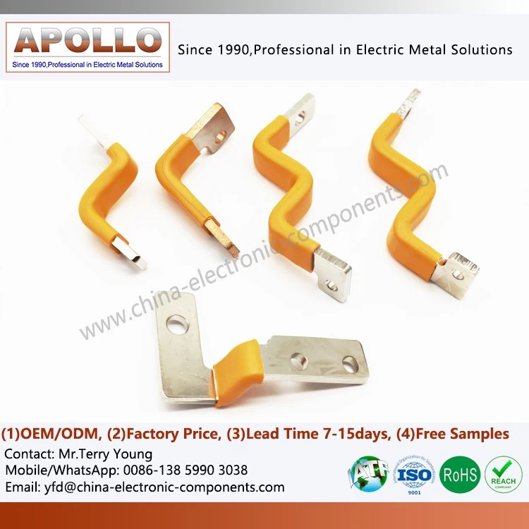 PVC Dipped Tinned Copper Battery Bus Bar for Electric Vehicles PVC Dipped Tinned Copper Battery Bus Bar for Electric Vehicles