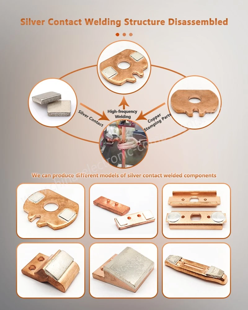 Electric Resistance Welding Silver Contact Structure Disassembled Electric Resistance Welding Silver Contact Structure Disassembled