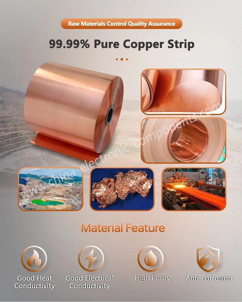 9999 Pure Copper Strip for Copper Foils Connector for Switchgear 9999 Pure Copper Strip for Copper Foils Connector for Switchgear