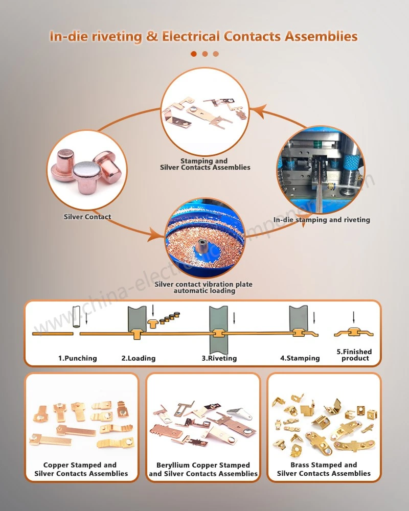 In-die Riveting and Precision Rivet Electrical Contacts In-die Riveting and Precision Rivet Electrical Contacts