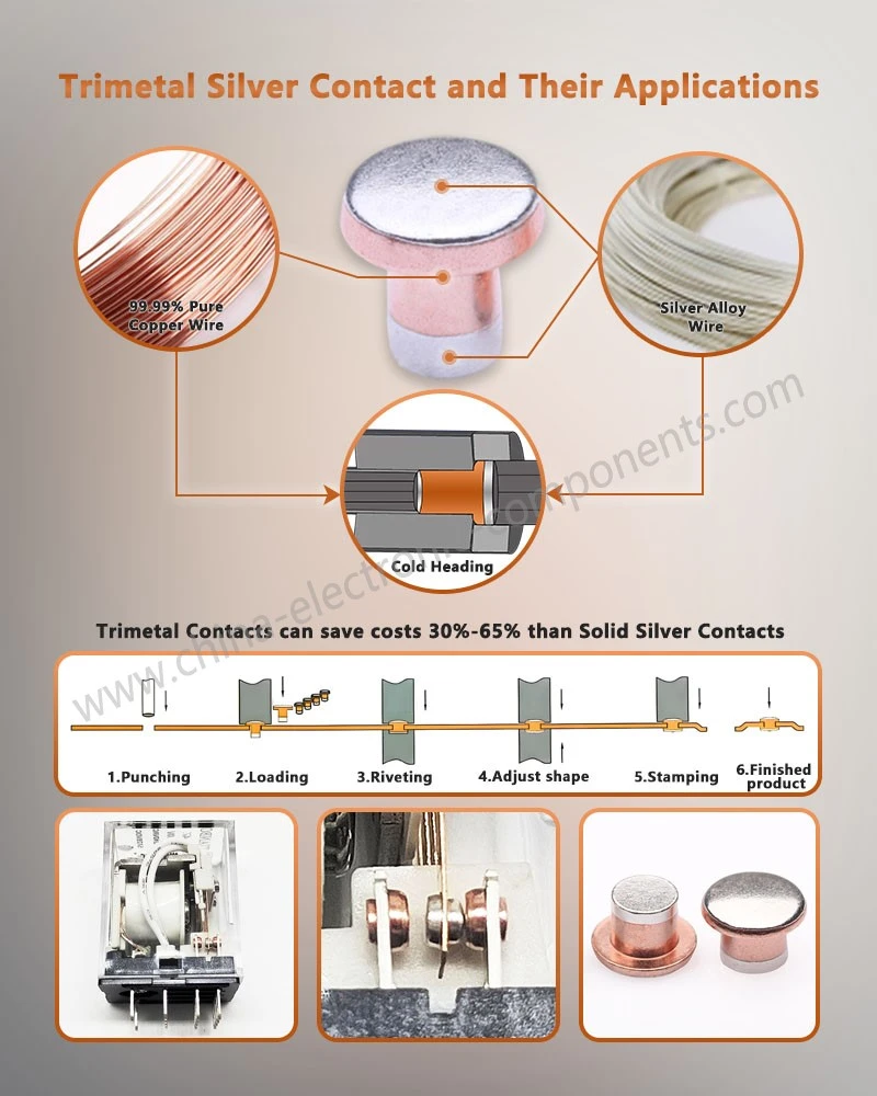 Tri - Metal Button Silver Electric Contacts and Their Applications Tri - Metal Button Silver Electric Contacts and Their Applications