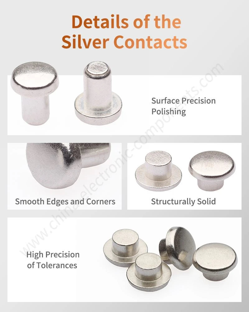 Details of the Silver Metal Alloy Electrical Contact Details of the Silver Metal Alloy Electrical Contact